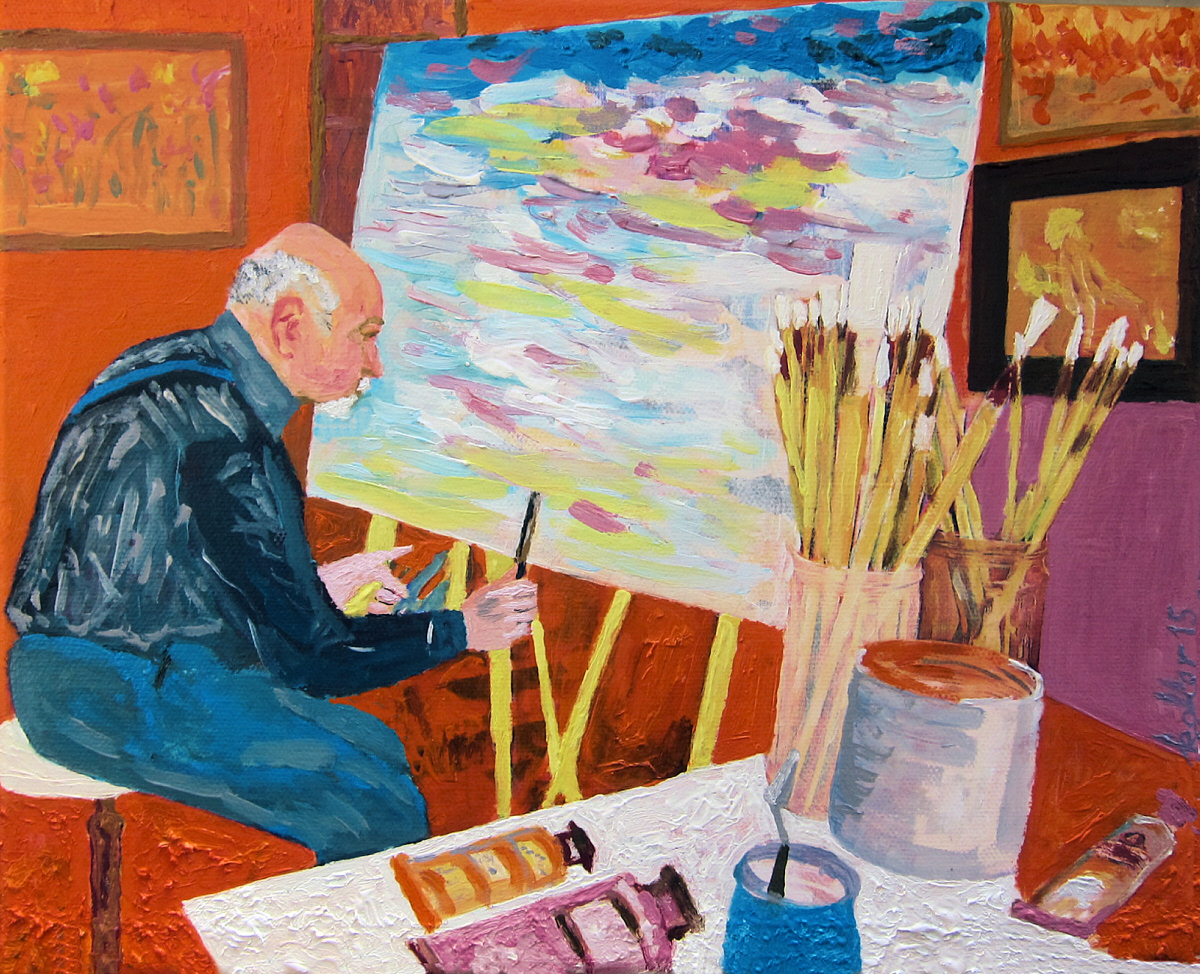 Painting: Autoportrait with Easel