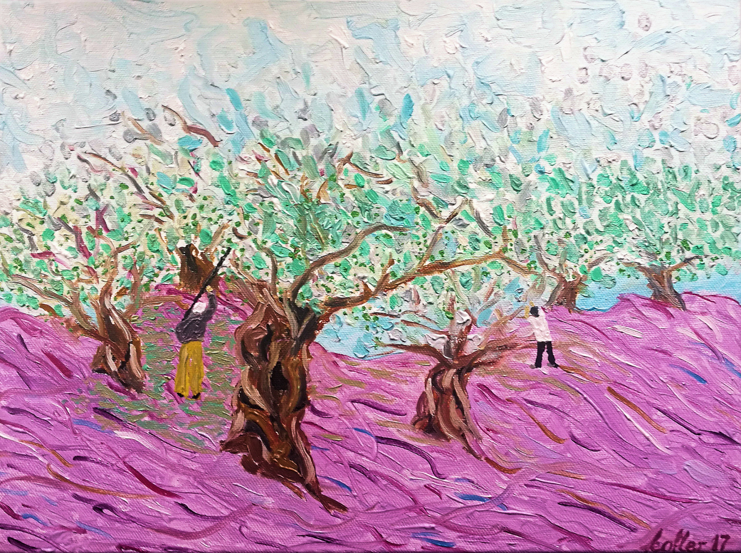 Painting: Olive harvest