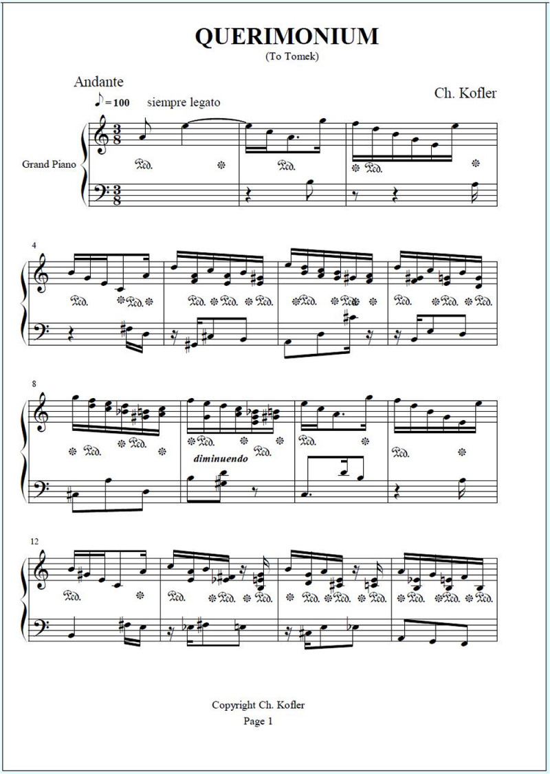 Score: Querimonium