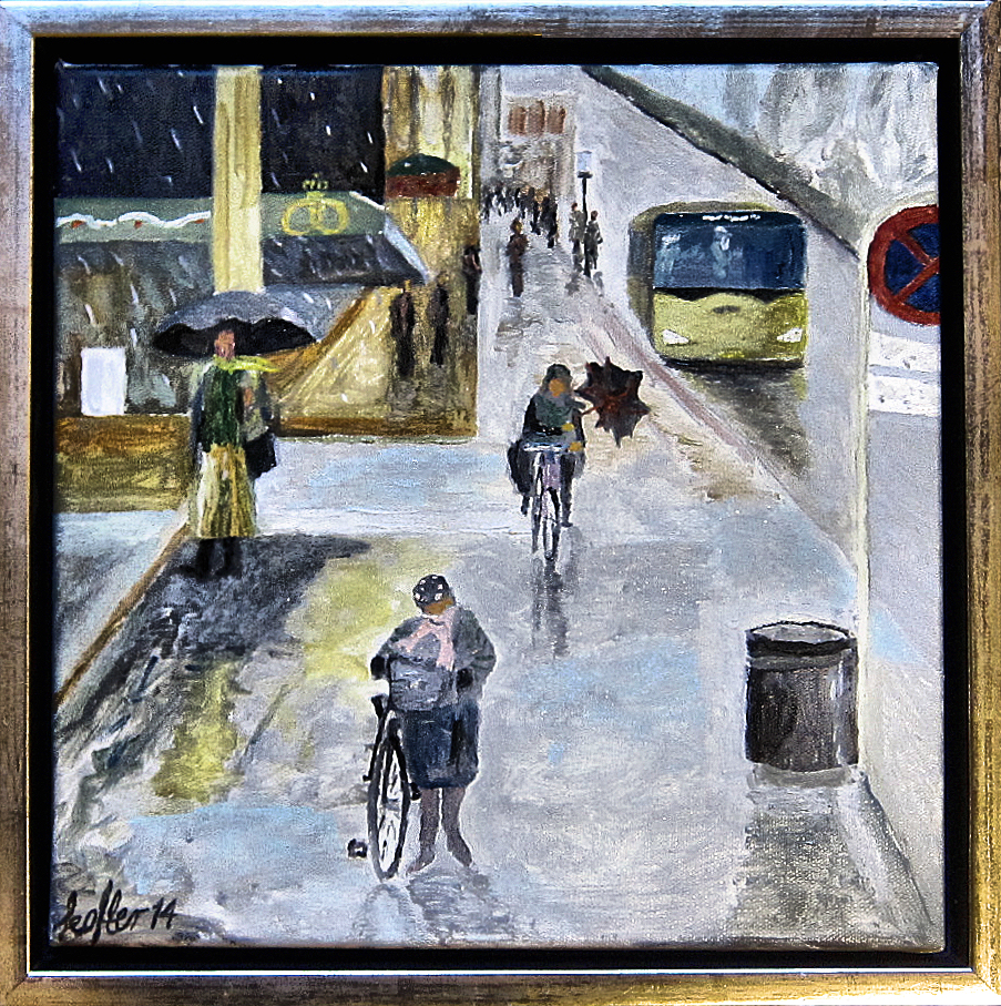 Painting: Copenhagen in rain