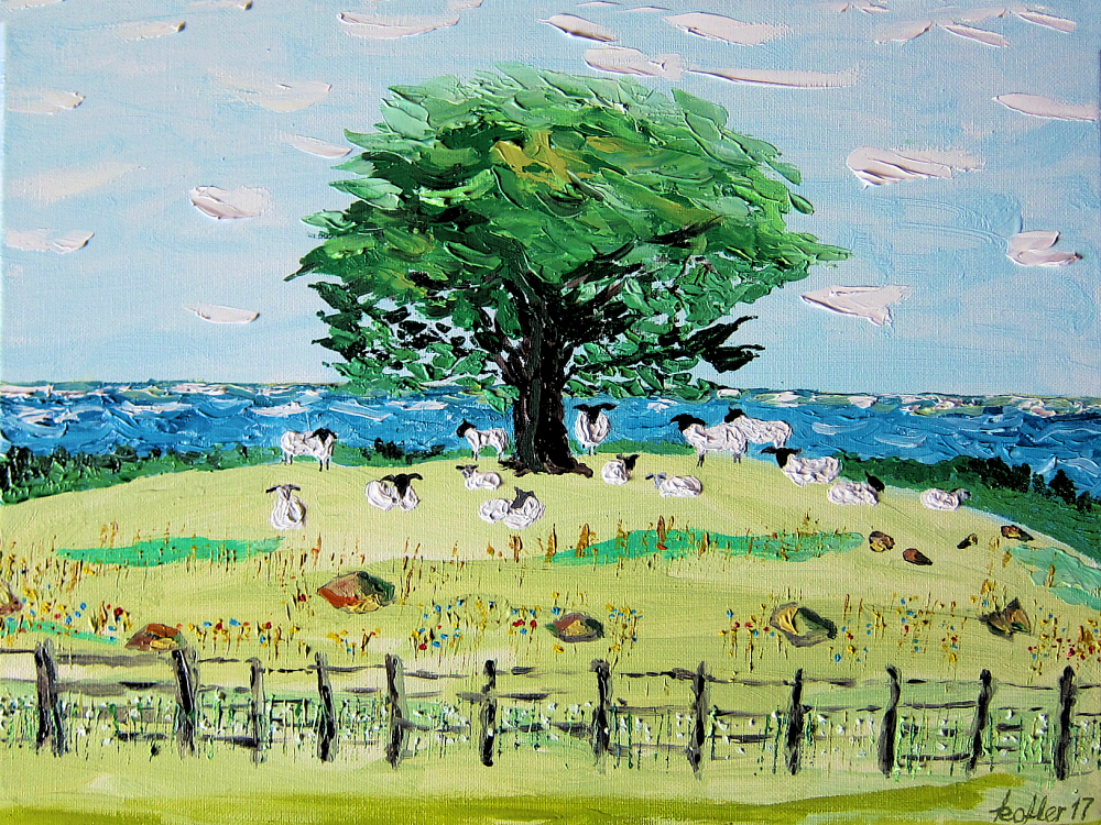 Painting: Sheep on Stammershalle