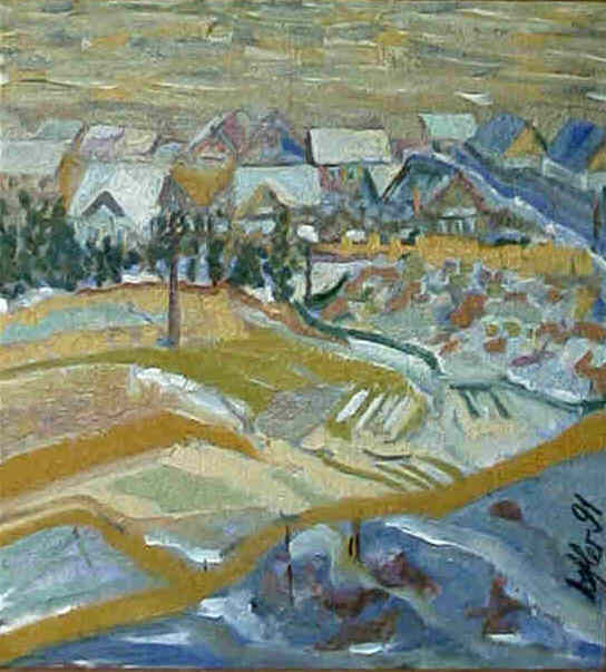 Painting: Village in Belorussia