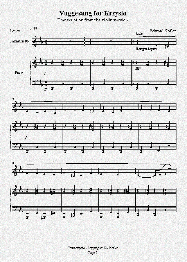 Score: Lullaby