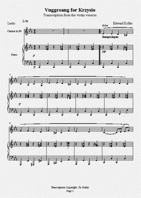 Score: Lullaby