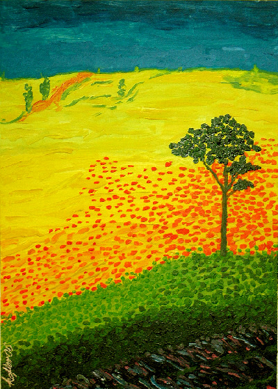 Painting: Yellow hill